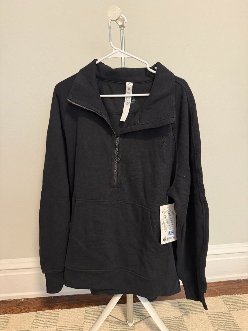 Lululemon Scuba Oversized Funnel Neck Half Zip - Black - Size XL/XXL - NWT